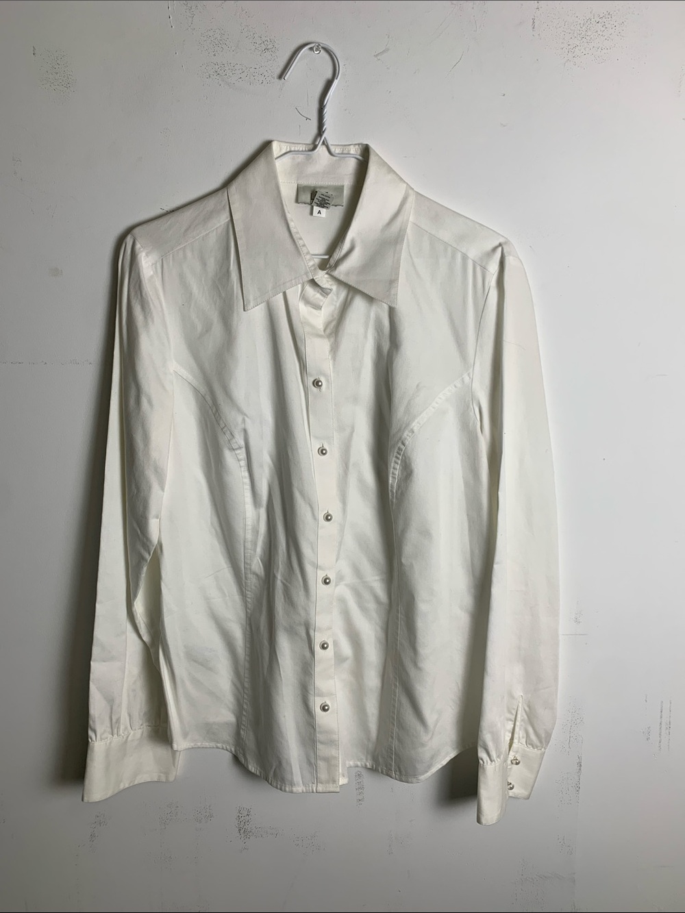 LOFT White Button-Down Shirt